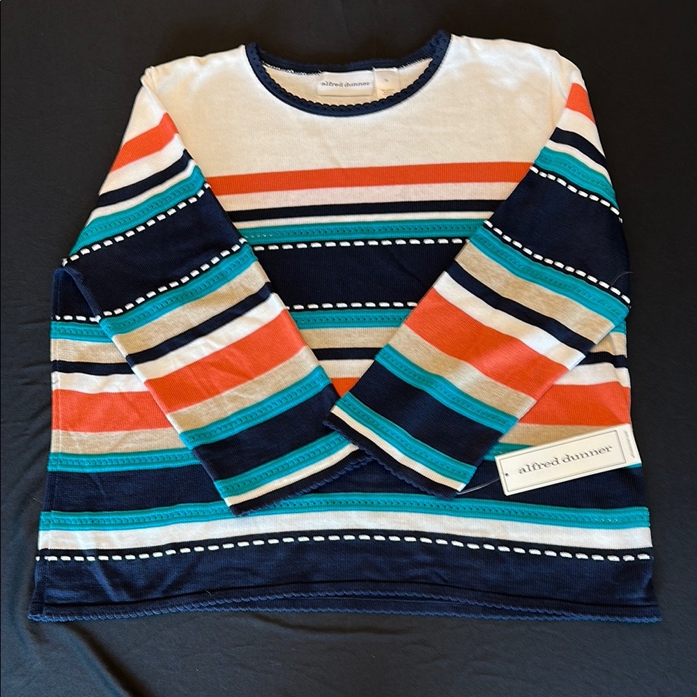 Alfred Dunner women’s Striped Sweater - Multicolor
